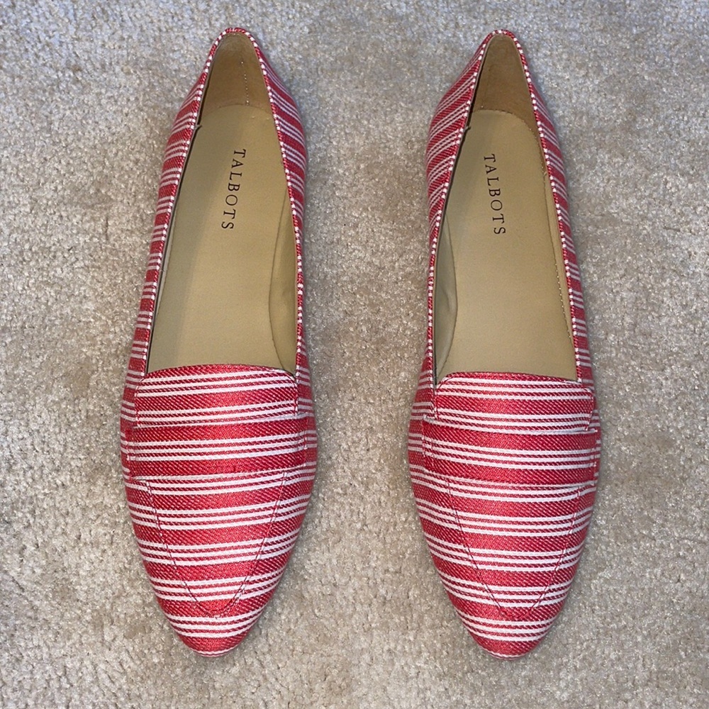 TALBOTS  Poppy Red Francesca Womens Flats Size 10.5 M